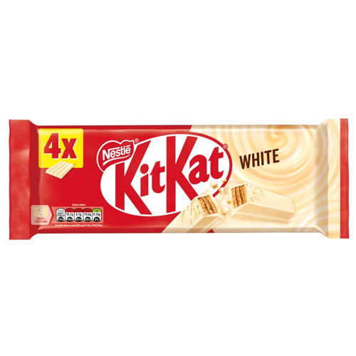KITKAT 4 FINGER WHITE CHOCOLATE BAR 4PK 166G
