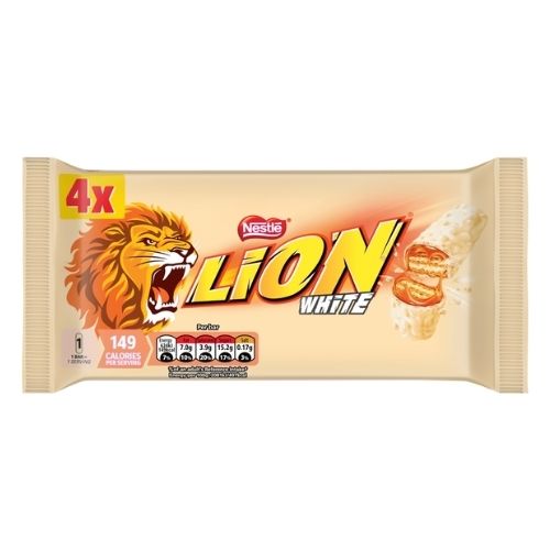 LION WHITE SNACK SIZE 4PK 120G