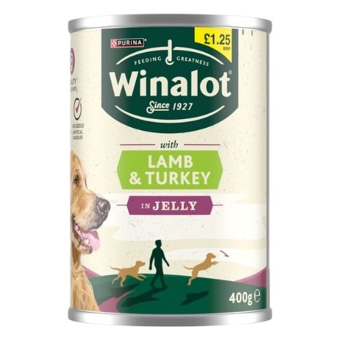 WINALOT WITH LAMB & TURKEY IN JELLY PMP £1.25 400G