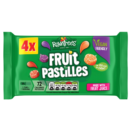 ROWNTREE'S FRUIT PASTILLES SWEETS 4PK 164G