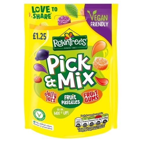 ROWNTREE'S PICK & MIX POUCH PMP £1.25 120G