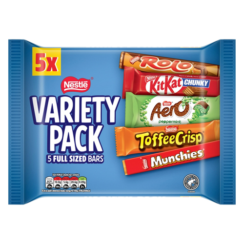 NESTLE VARIETY MILK CHOCOLATE BAR MULTIPACK 218G