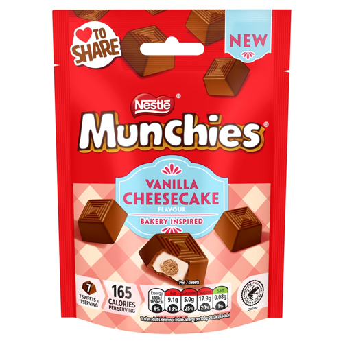 MUNCHIES VANILLA CHEESE CAKE POUCH 97G