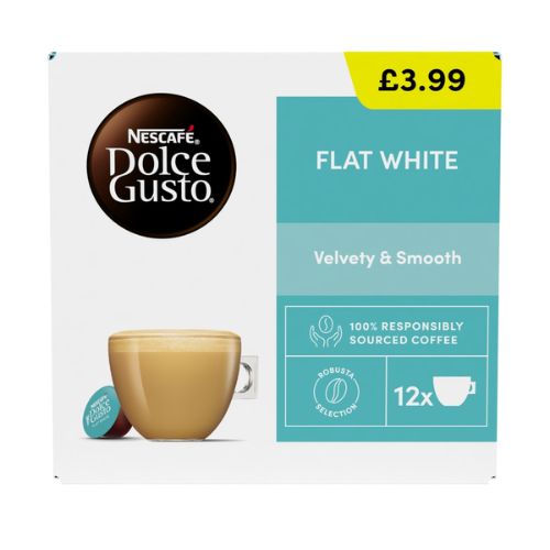 NESCAFE DOLCE GUSTO FLAT WHITE 12CAP PMP £3.99 140.4G