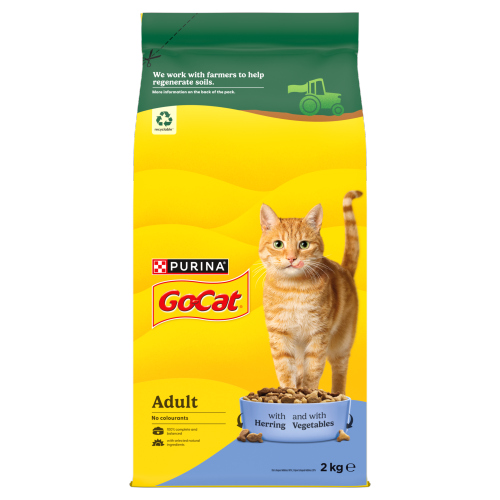 GO-CAT ADULT CAT FOOD TUNA, HERRING & VEG 2KG