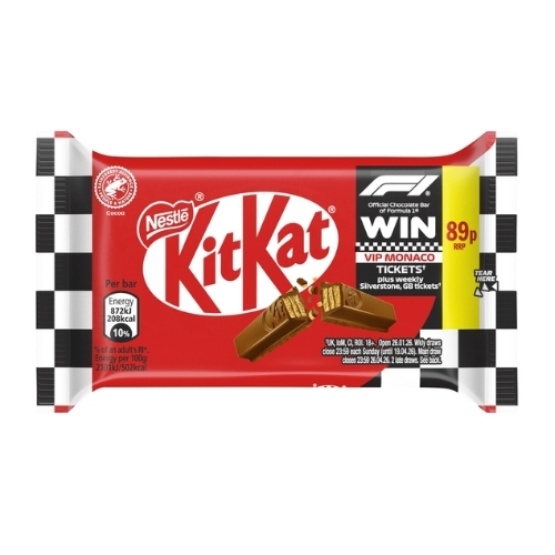 KITKAT 4 FINGER MILK CHOCOLATE BAR PMP 89P 41.5G