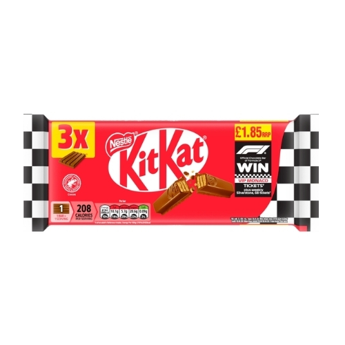KITKAT 4 FINGER PMP £1.85 3PK 124.5G