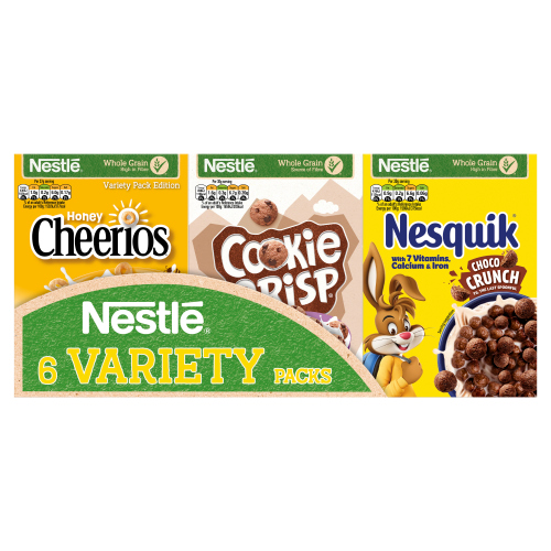 NESTLE MIX VARIETY BREAKFAST CEREALS 6PK 174G
