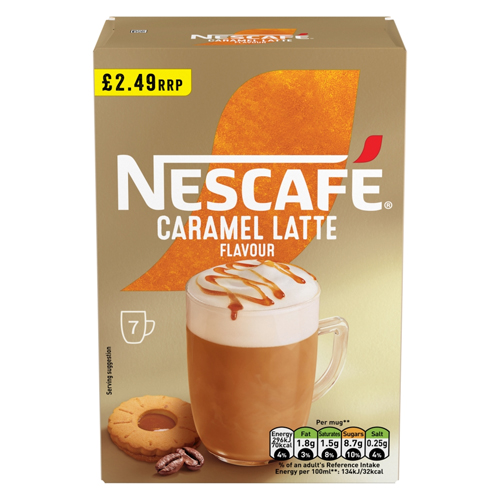 NESCAFE CARAMEL LATTE PMP £2.49 7S 119G