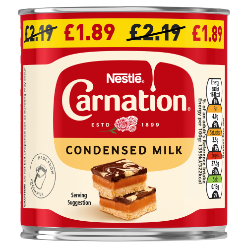 CARNATION SWEETENED CONDENSED MILK PMP £1.89 397G