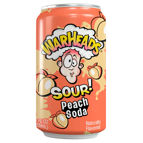 WARHEADS SOUR PEACH SODA 330ML