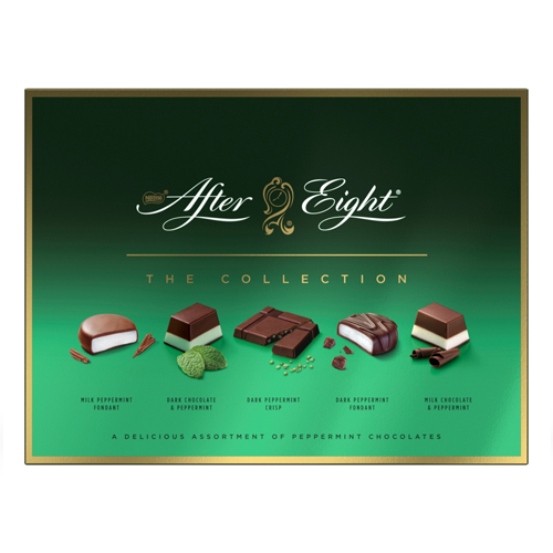 AFTER EIGHT COLLECTION DARK & MILK PEPPERMINT MINT CHOCOLATE BOX 199G