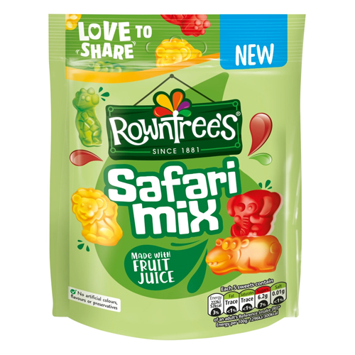 ROWNTREE'S SAFARI MIX POUCH 115G