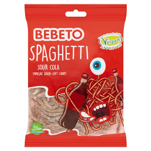 BEBETO SPAGHETTI SOUR COLA SOFT CANDY 70G