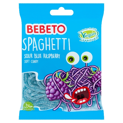 BEBETO SPAGHETTI SOUR BLUE RASPBERRY SOFT CANDY PMP 50P 70G