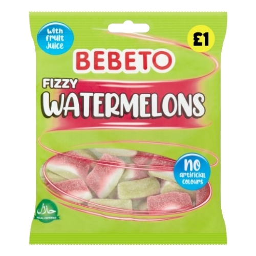 BEBETO FIZZY WATERMELONS PMP £1.00 150G