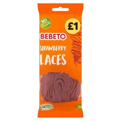 BEBETO STRAWBERRY LACES PMP £1.00 160G