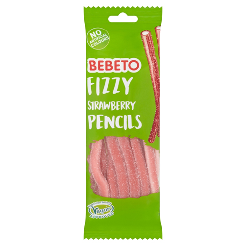 BEBETO STRAWBERRY FIZZY PENCILS PMP £1.00 160G