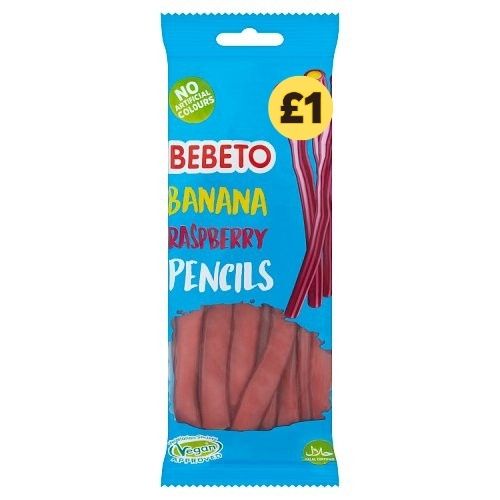 BEBETO BANANA RASBERRY PENCILS PMP £1.00 160G