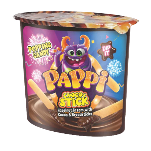 PAPPI CHOCO STICK & HAZLENUT CREME 55G