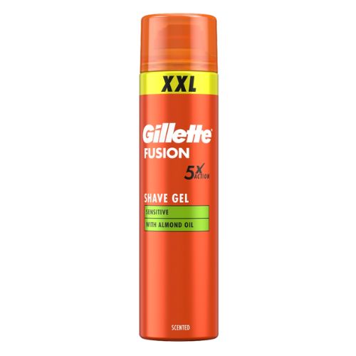 GILLETTE FUSION SENSITIVE SKIN SHAVING GEL WITH ALMOND OIL 240ML