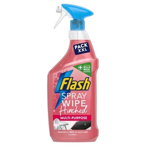 FLASH SPRAY WIPE HINCHED WILD BERRY ANTI BACTERIAL 800ML