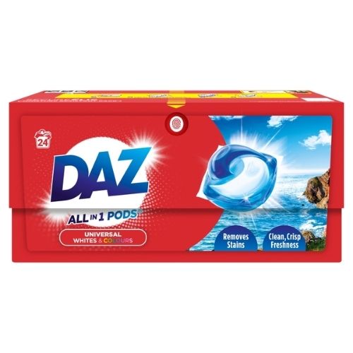 DAZ LAUNDRY PODS WHITES & COLOURS 24W