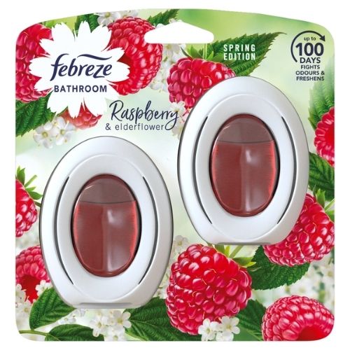 FEBREZE BATHROOM TWIN AIR FRESHENER RASPBERRY & ELDERFLOWER 15ML