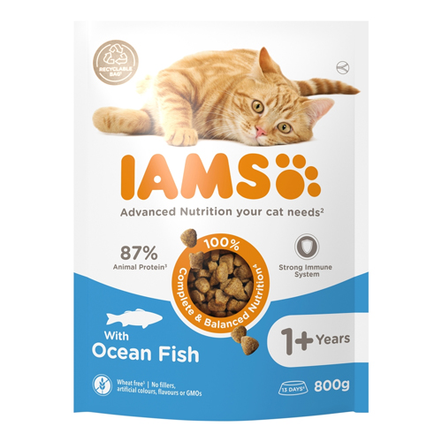 IAMS 1+ YEARS WITH OCEAN FISH 800G
