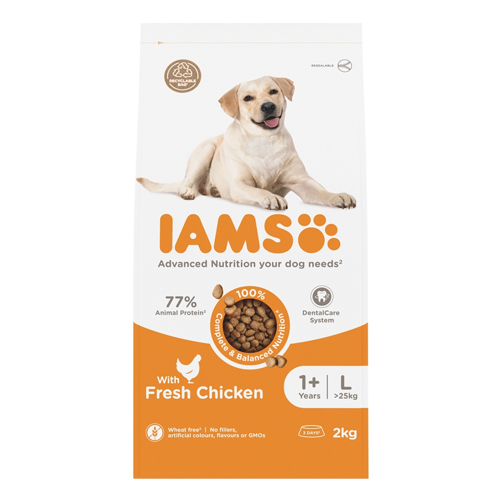 IAMS COMPLETE & BALANCED NUTRITION FOR ADULT DOG WITH FRESH CHICKEN 1+ YEARS 2KG
