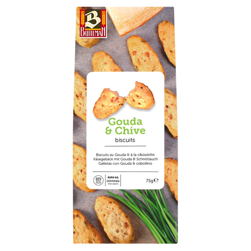 BUITEMAN GOUDA CHEESE & CHIVE BITES 75G