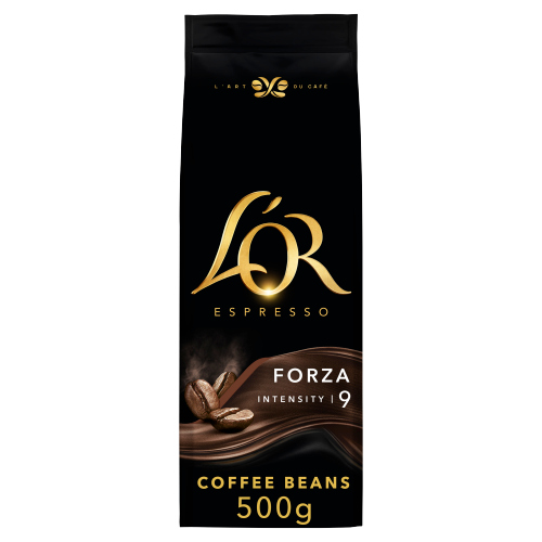 L'OR ESPRESSO FORZA INTENSITY 9 COFFEE BEANS 500G