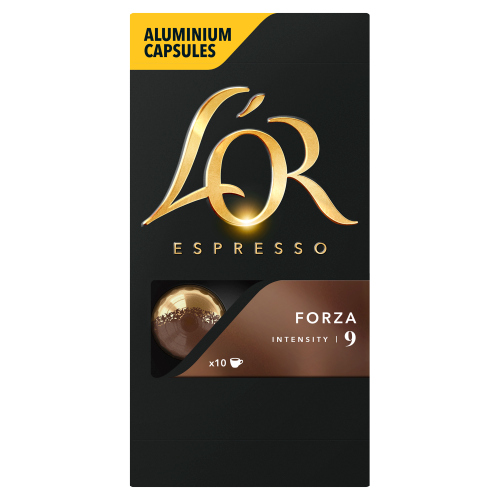 L'OR ESPRESSO FORZA INTENSITY 9 COFFEE PODS 10S