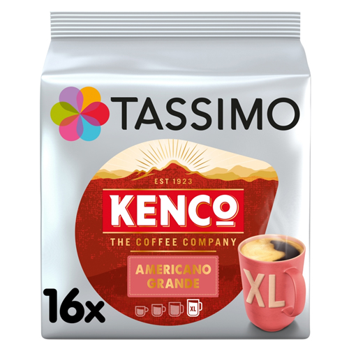 TASSIMO KENCO AMERICANO GRANDE XL COFFEE PODS 16S