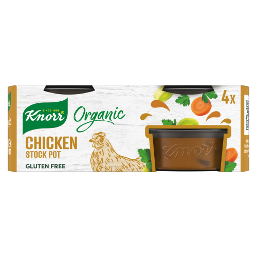 KNORR STOCK POT ORGANIC CHICKEN 4PK 26G