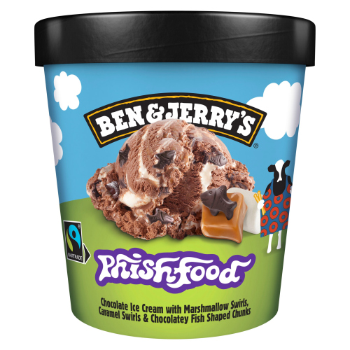 BEN & JERRY'S ICE CREAM PHISH FOOD 465 ML