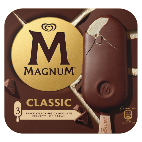 MAGNUM CLASSIC ICE CREAM STICKS 3X 100ML