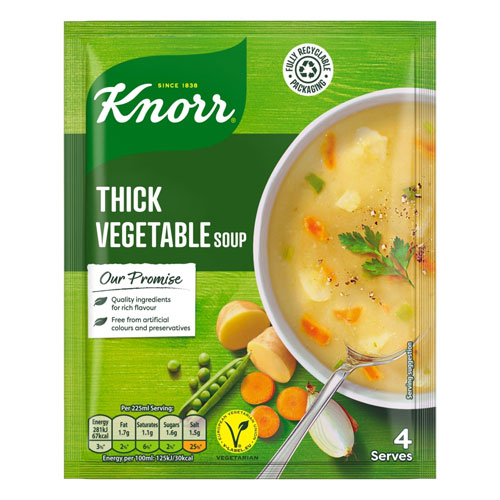 KNORR THICK VEGETABLE DRY PACKET SOUP 75G
