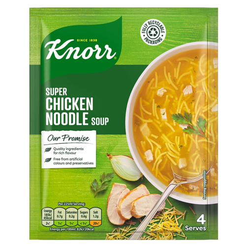 KNORR CHICKEN NOODLE DRY PACKET SOUP 51G