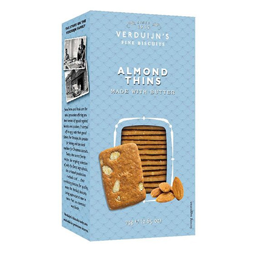 VERDIJN'S ALMOND THINS MADE WITH BUTTER 75G