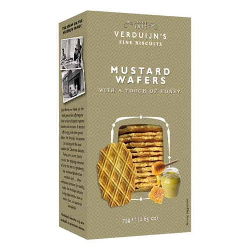 VERDIJN'S MUSTARD WAFERS WITH HONEY 75G