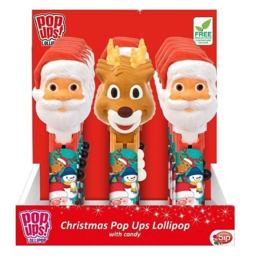 XMAS POP UP LOLLIPOP 12X10G