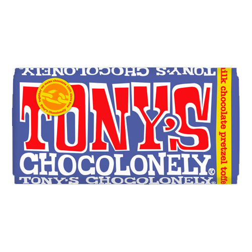 TONY'S DARK MILK CHOCOLATE PRETZEL TOFFEE 42% 180G
