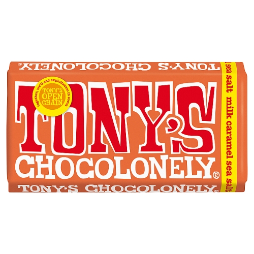 TONY'S MILK CHOCOLATE CARAMEL SEA SALT 180G