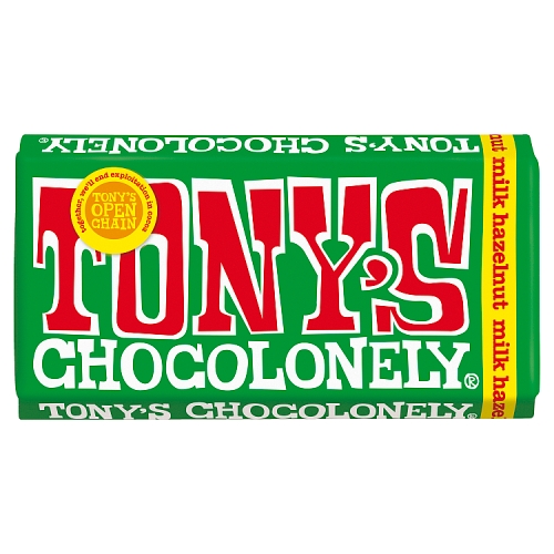 TONY'S MILK CHOCOLATE HAZELNUT 180G