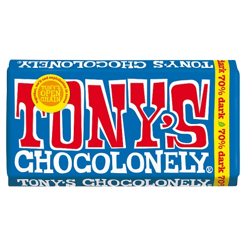 TONY’S 70% DARK CHOCOLATE BAR 180G