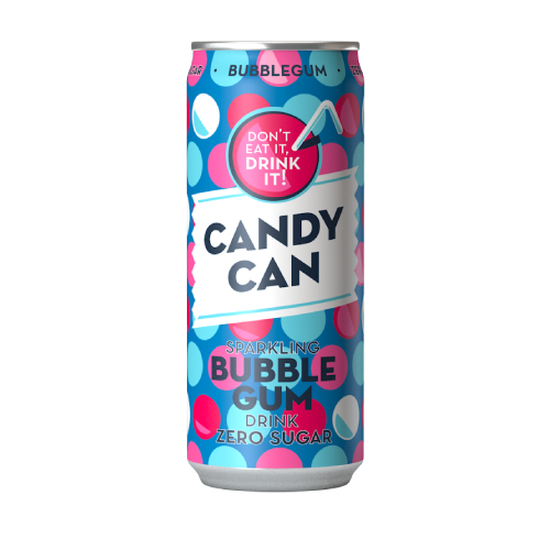 CANDY CAN BUBBLE GUM NO SUGAR 330ML