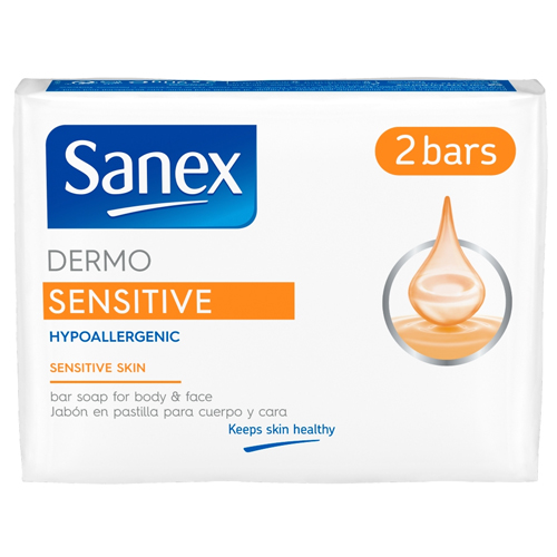 SANEX BAR SOAP DERMO PROTECT SENSITIVE 2PK 90G