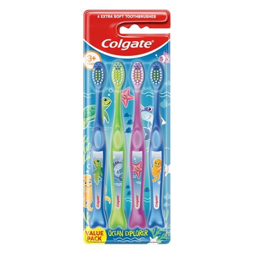 COLGATE TOOTHBRUSH KIDS OCEAN EXPLORERS 4PK