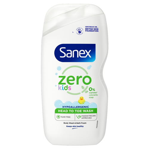 SANEX BATH FOAM ZERO% HYPOALLERGENIC KIDS 450ML
